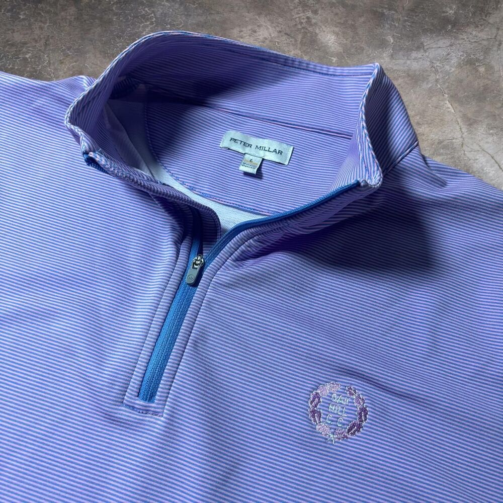 Peter-millar Men's Purple and Blue Jumper